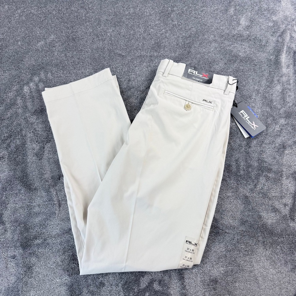 RLX Ralph Lauren Mens Golf Pants 31x30 Tailored Fit Basic Sand Beige NWT $125